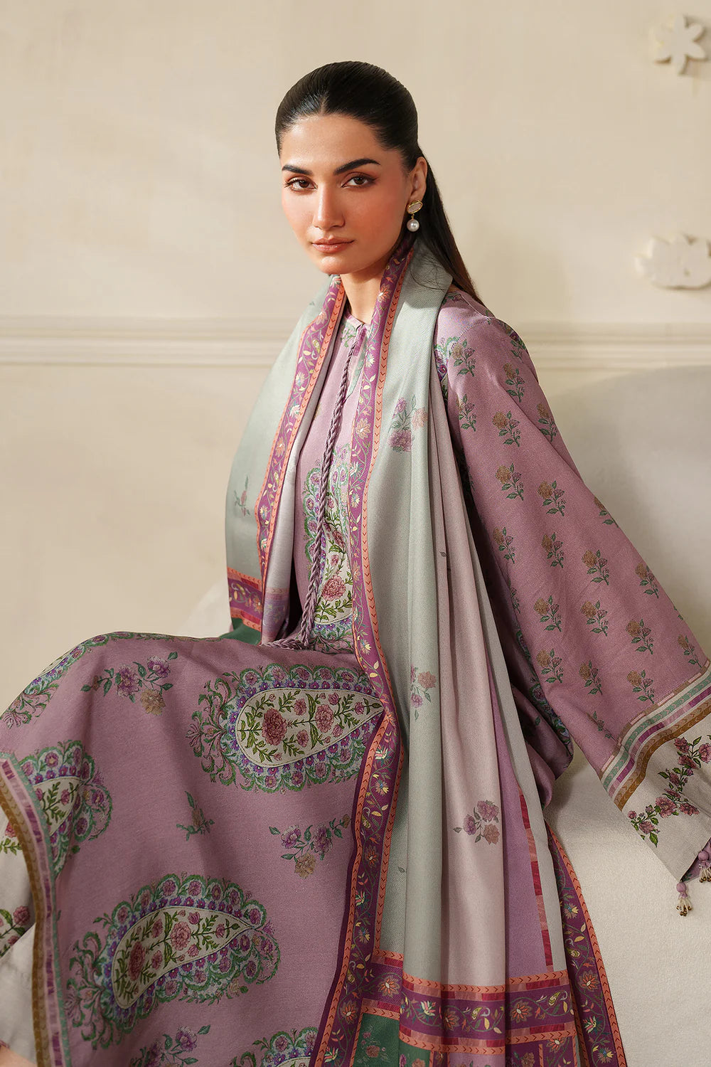 Baroque Viscose Linen Three Piece Suit BR-VC-PNK01