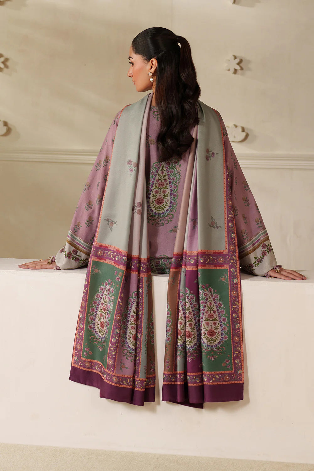 Baroque Viscose Linen Three Piece Suit BR-VC-PNK01