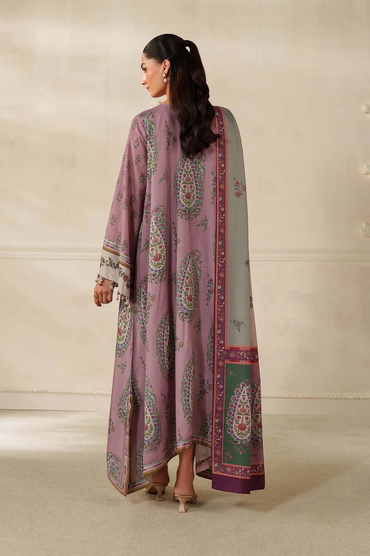 Baroque Viscose Linen Three Piece Suit BR-VC-PNK01