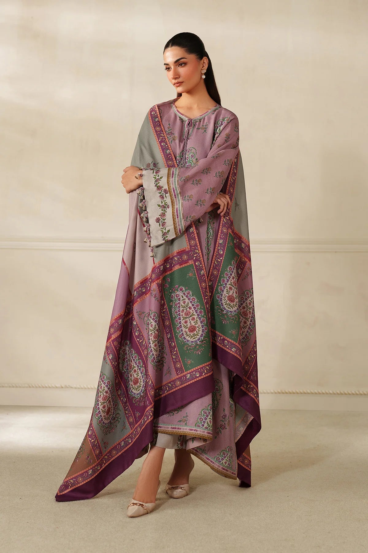 Baroque Viscose Linen Three Piece Suit BR-VC-PNK01
