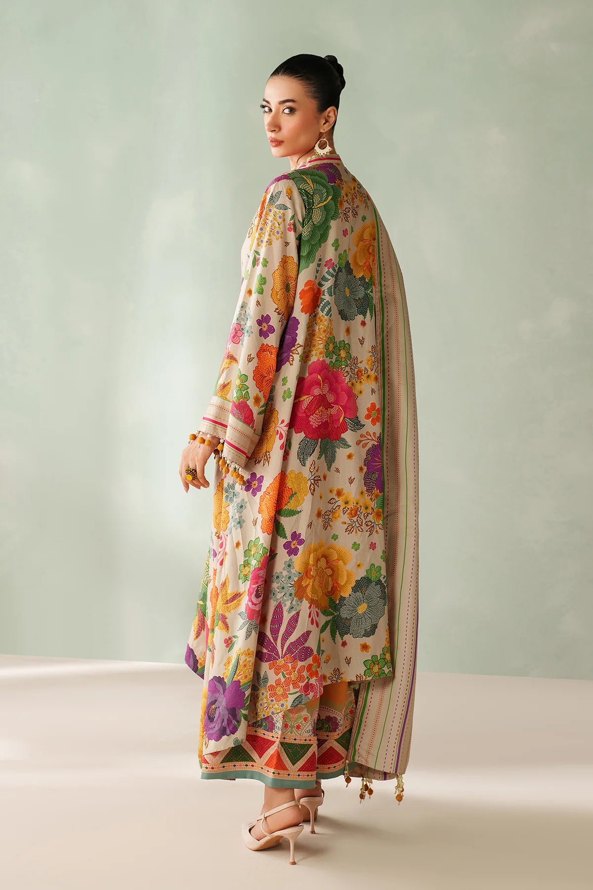 Baroque Viscose Linen Three Piece Suit BR-VC-PNK03