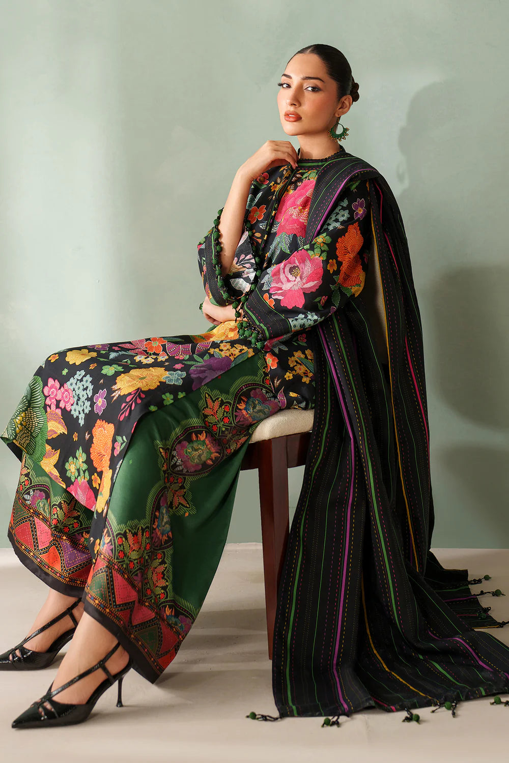 Baroque Viscose Linen Three Piece Suit BR-VC-MULT02