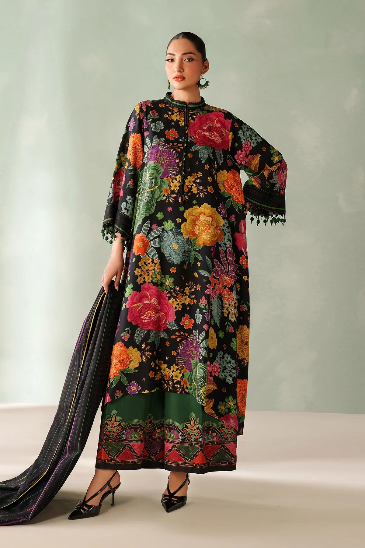 Baroque Viscose Linen Three Piece Suit BR-VC-MULT02