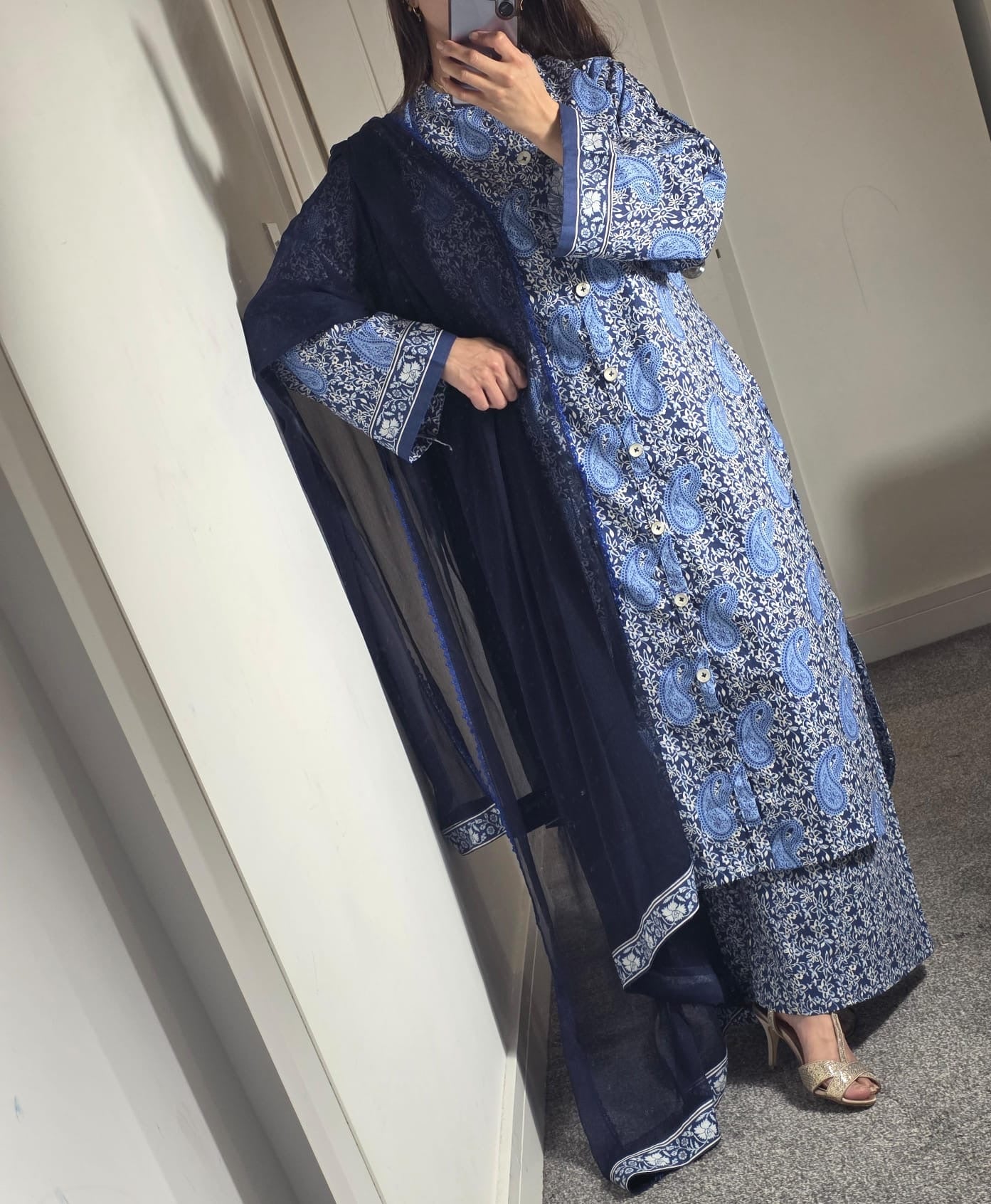 Nishat Organic Cotton Three Piece Suit NS-CT-BLU01
