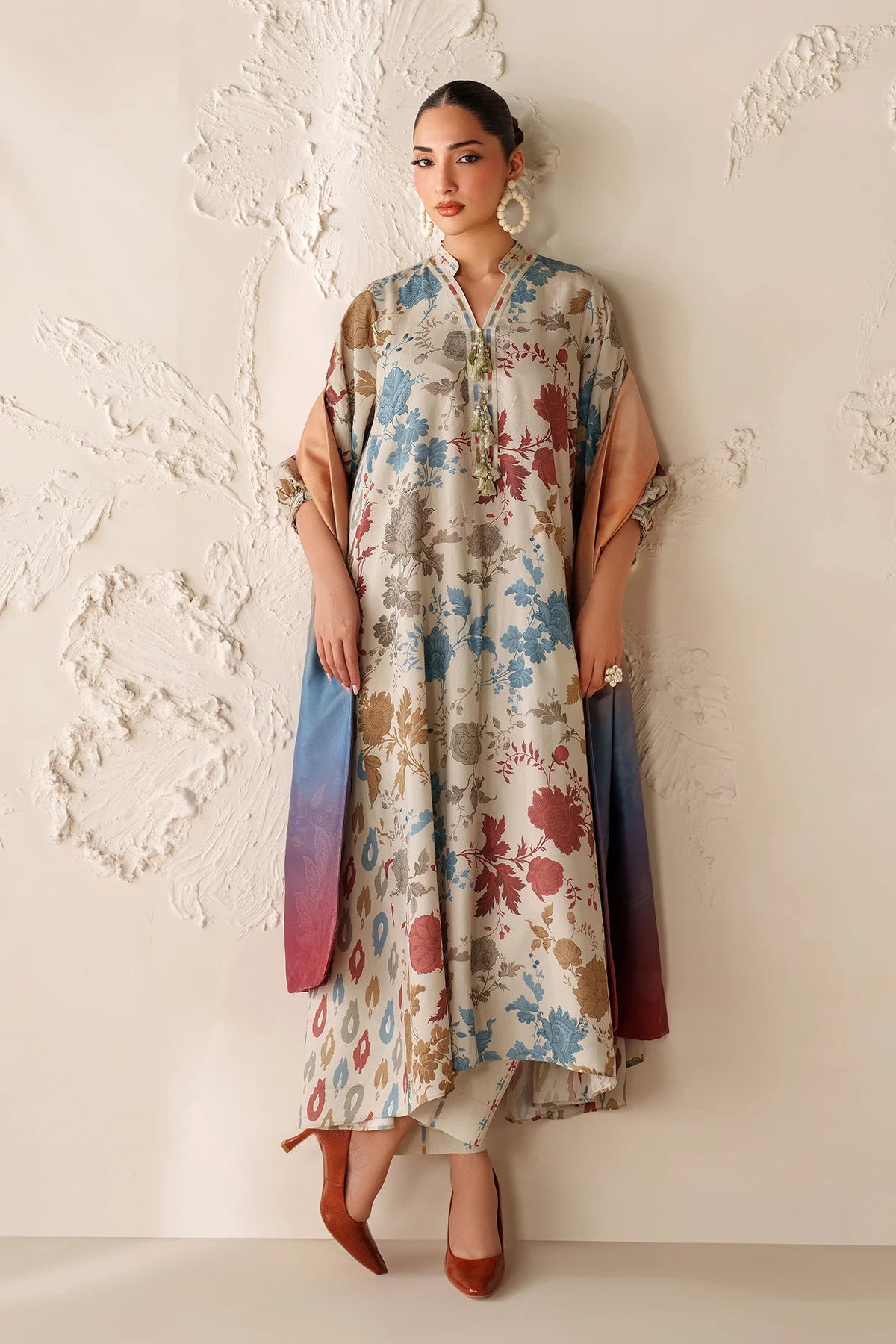 Baroque Viscose Linen Three Piece Suit BR-VC-WHT01