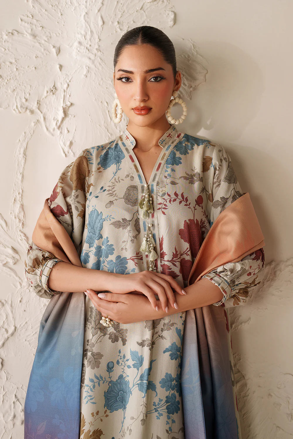Baroque Viscose Linen Three Piece Suit BR-VC-WHT01