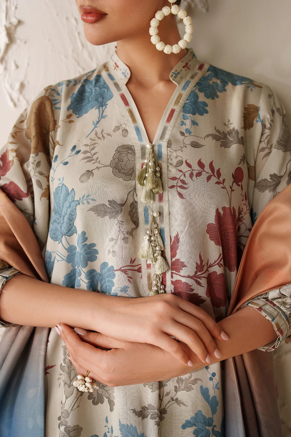 Baroque Viscose Linen Three Piece Suit BR-VC-WHT01