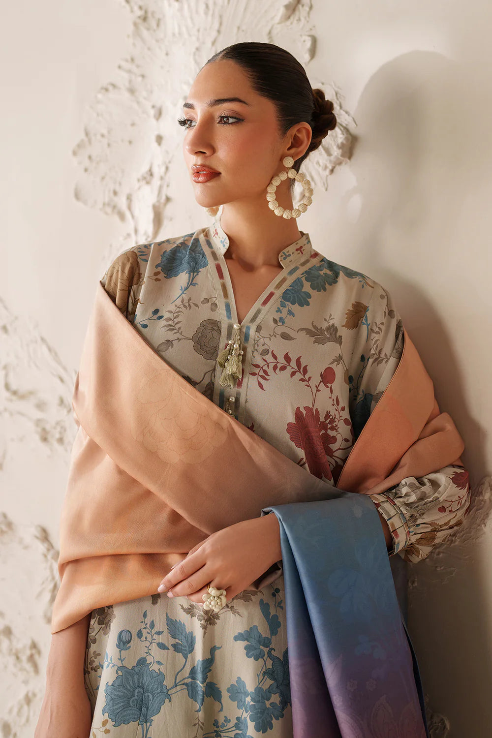 Baroque Viscose Linen Three Piece Suit BR-VC-WHT01