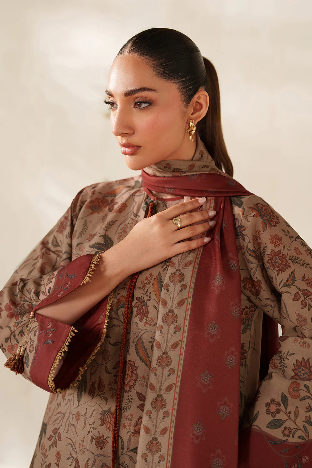 Baroque Viscose Linen Three Piece Suit BR-VC-PNK02