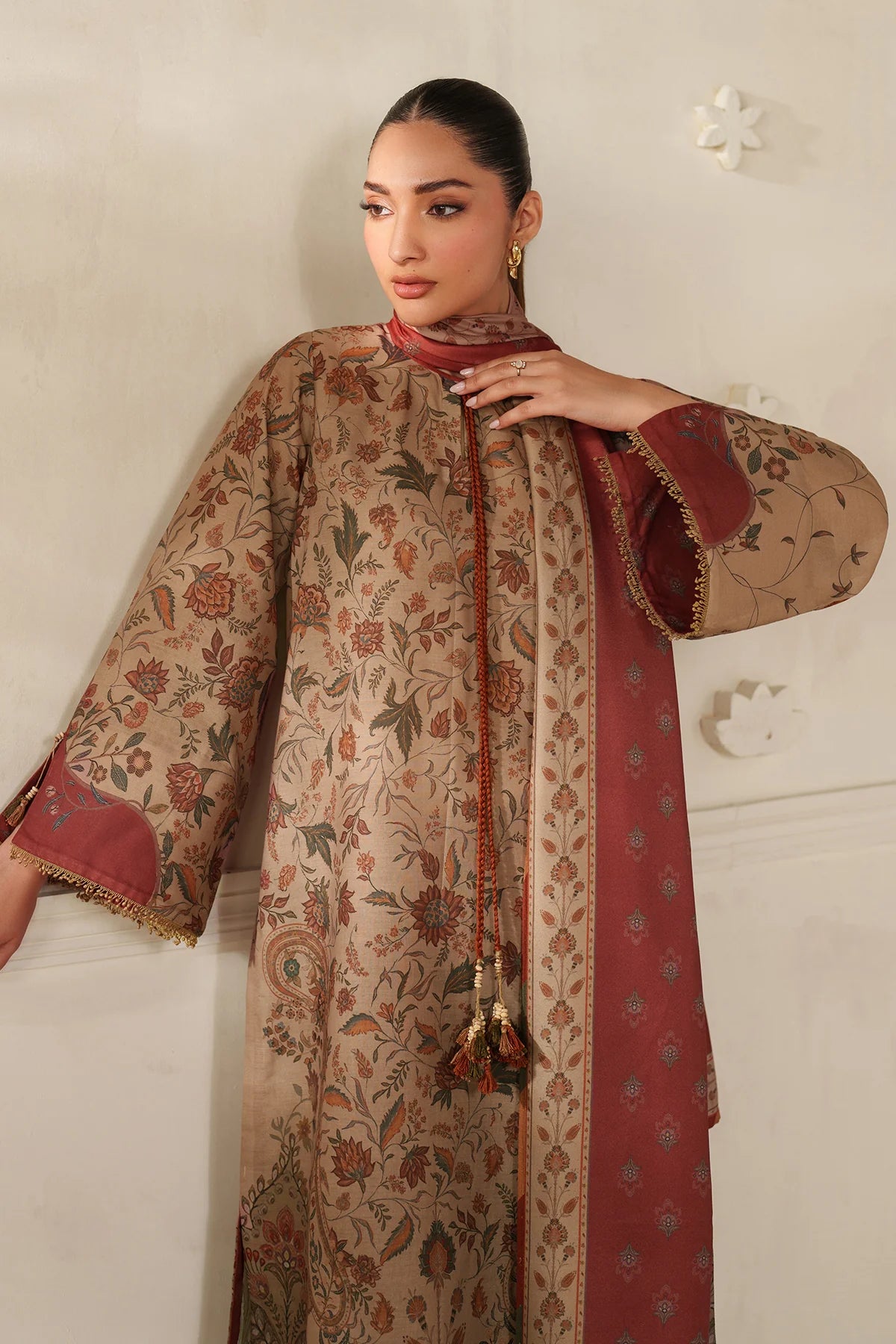 Baroque Viscose Linen Three Piece Suit BR-VC-PNK02
