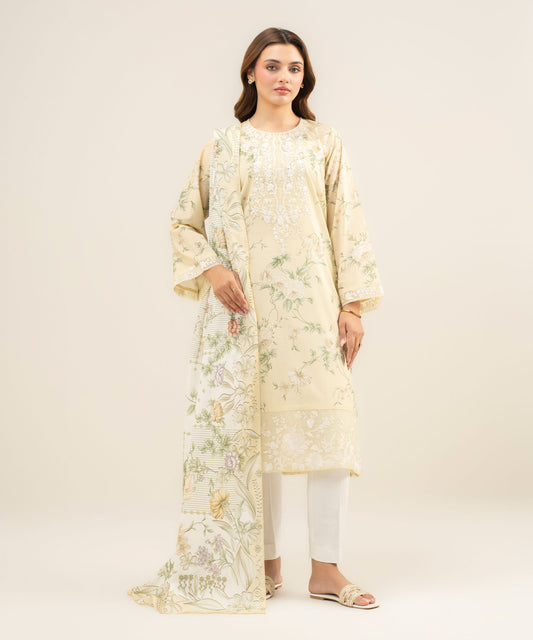 Sapphire Embroidered Lawn Three Piece Suit SP-LWN-YL010