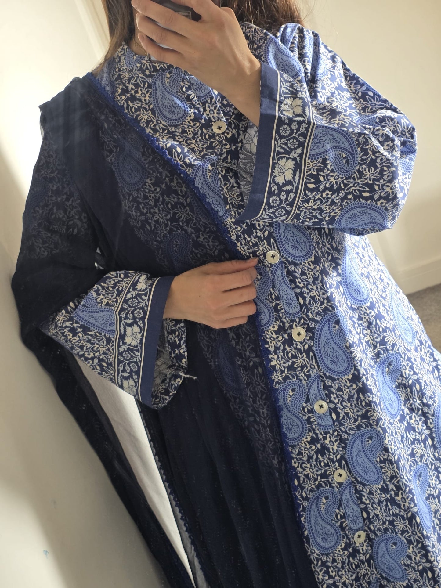 Nishat Organic Cotton Three Piece Suit NS-CT-BLU01