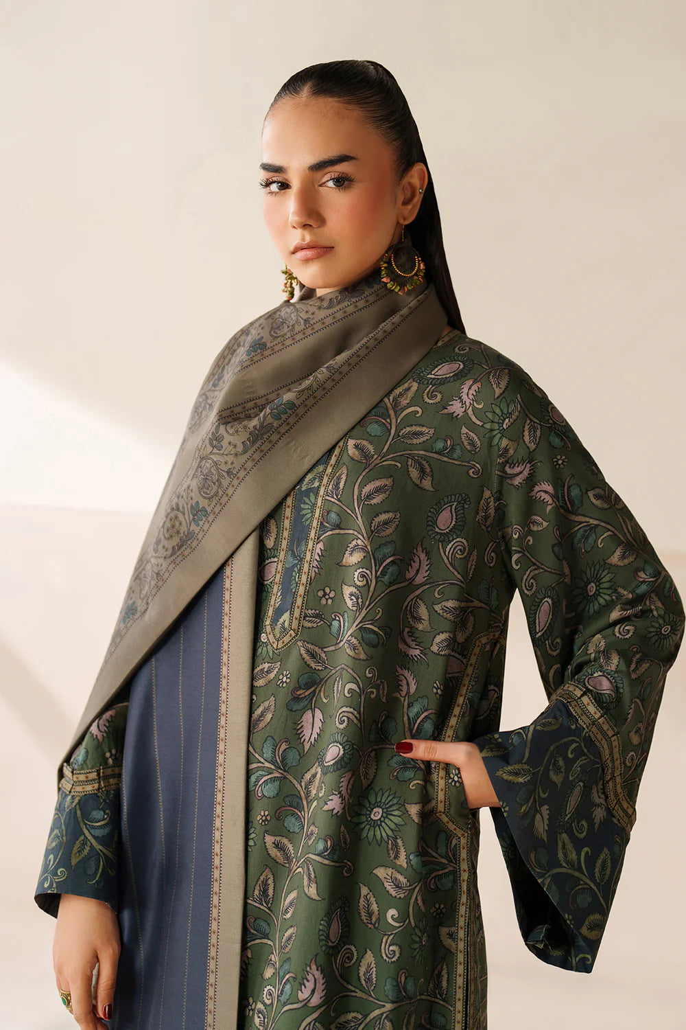 Baroque Viscose Linen Three Piece Suit BR-VC-GR01