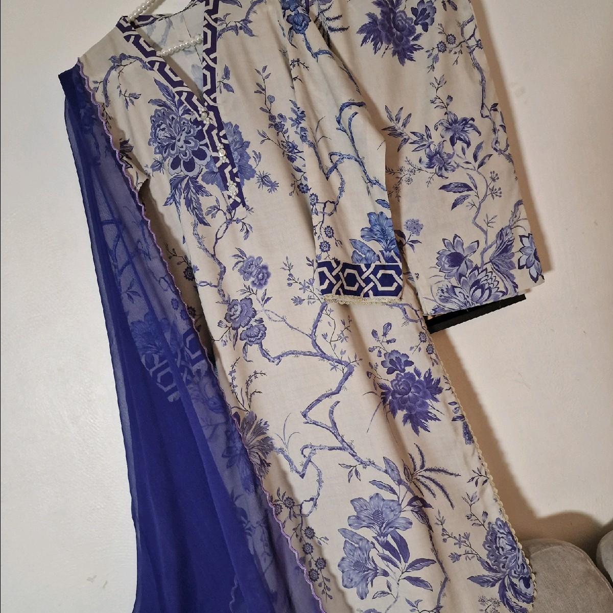 Sana safinaz linen Pakistani trouser dupatta kameez Clothing Traditional