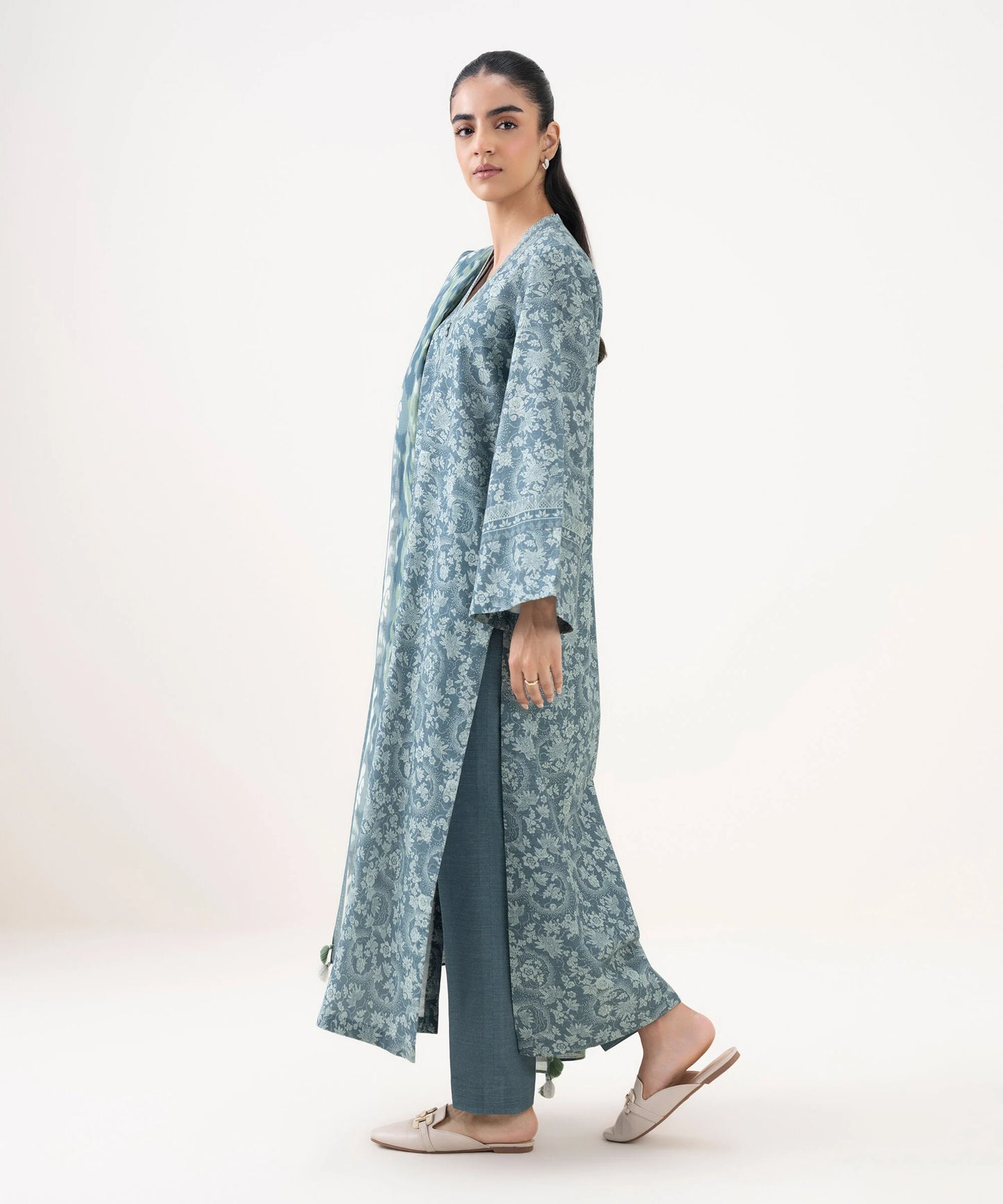 Sapphire Khaddar Three Piece Suit SP-KHD-BLU07