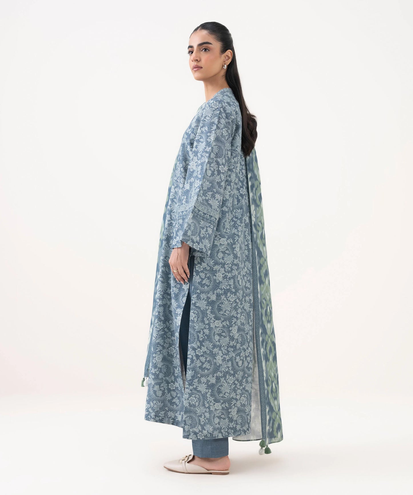 Sapphire Khaddar Three Piece Suit SP-KHD-BLU07