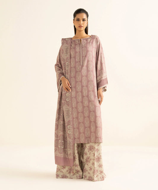 Sapphire Khaddar Three Piece Suit SP-KHD-PNK04