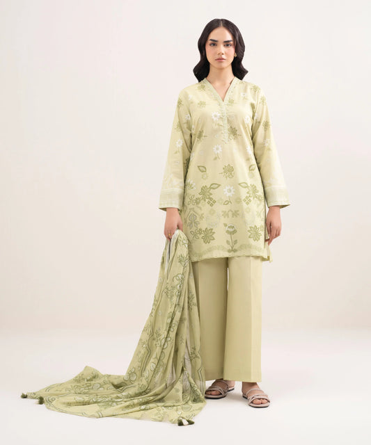 Sapphire Printed Lawn Three Piece Suit SP-LWN-YL09