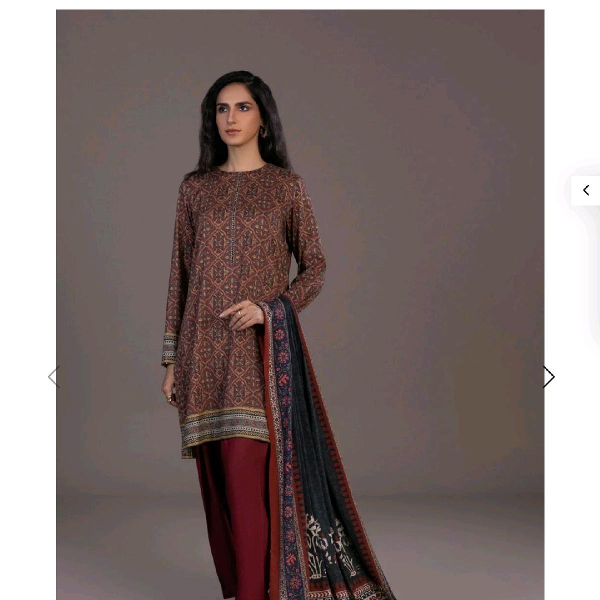 Sapphire linen tailored stiched pakistani trouser kameez dupatta