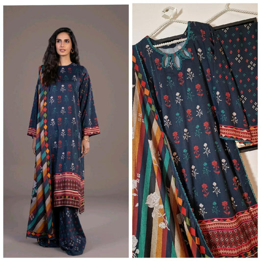 Sapphire linen Printed Pakistani winter trouser dupatta kameez Clothing Traditional