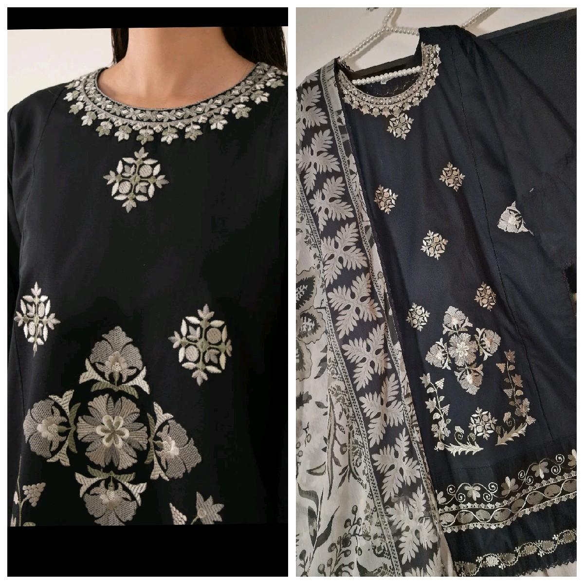 Sapphire embrioded cambric pakistani trouser kameez dupatta Traditional Clothing summer outfit eid collection