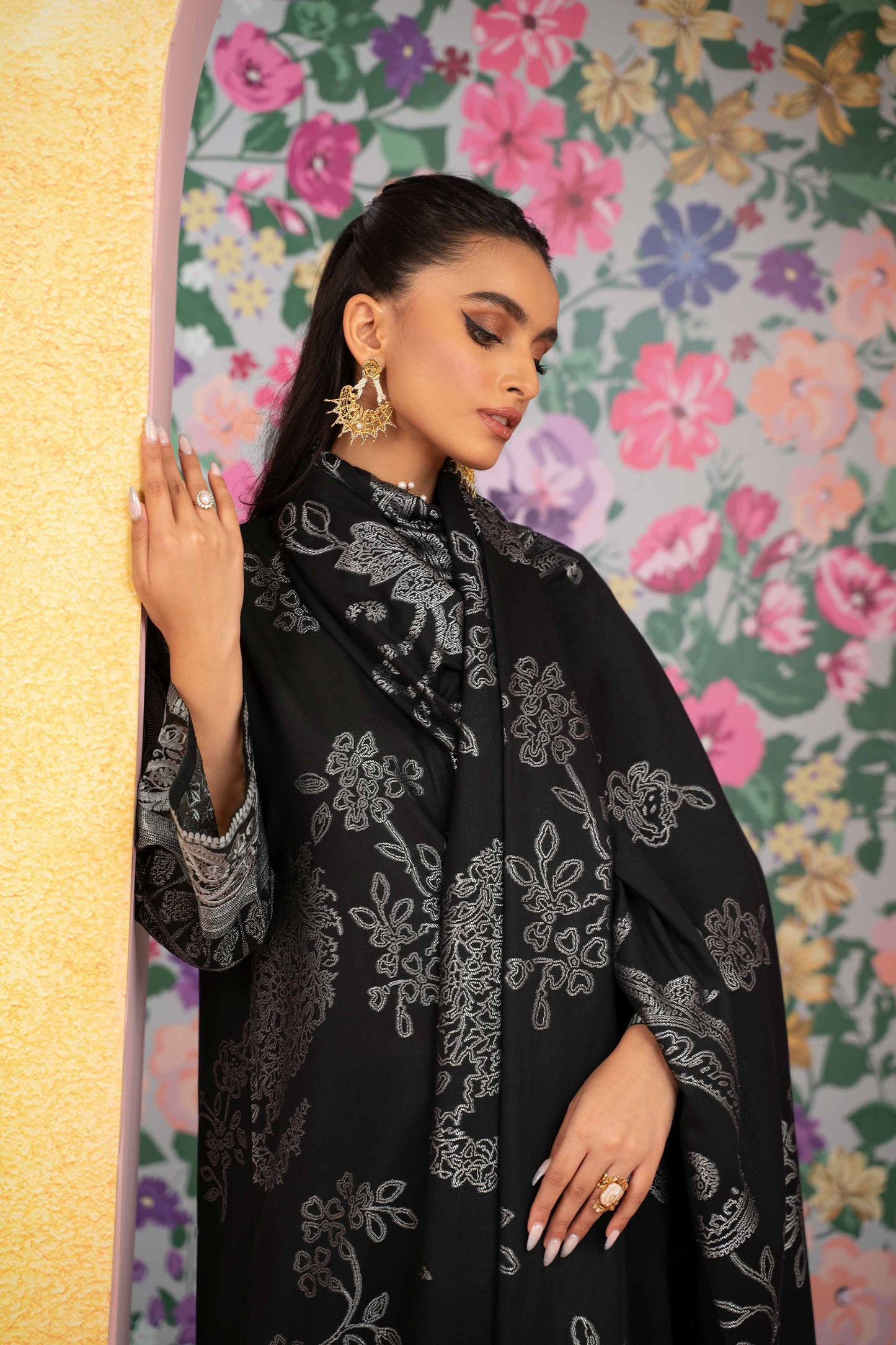 Nishaat Linen Embroidered Jacquard Suit