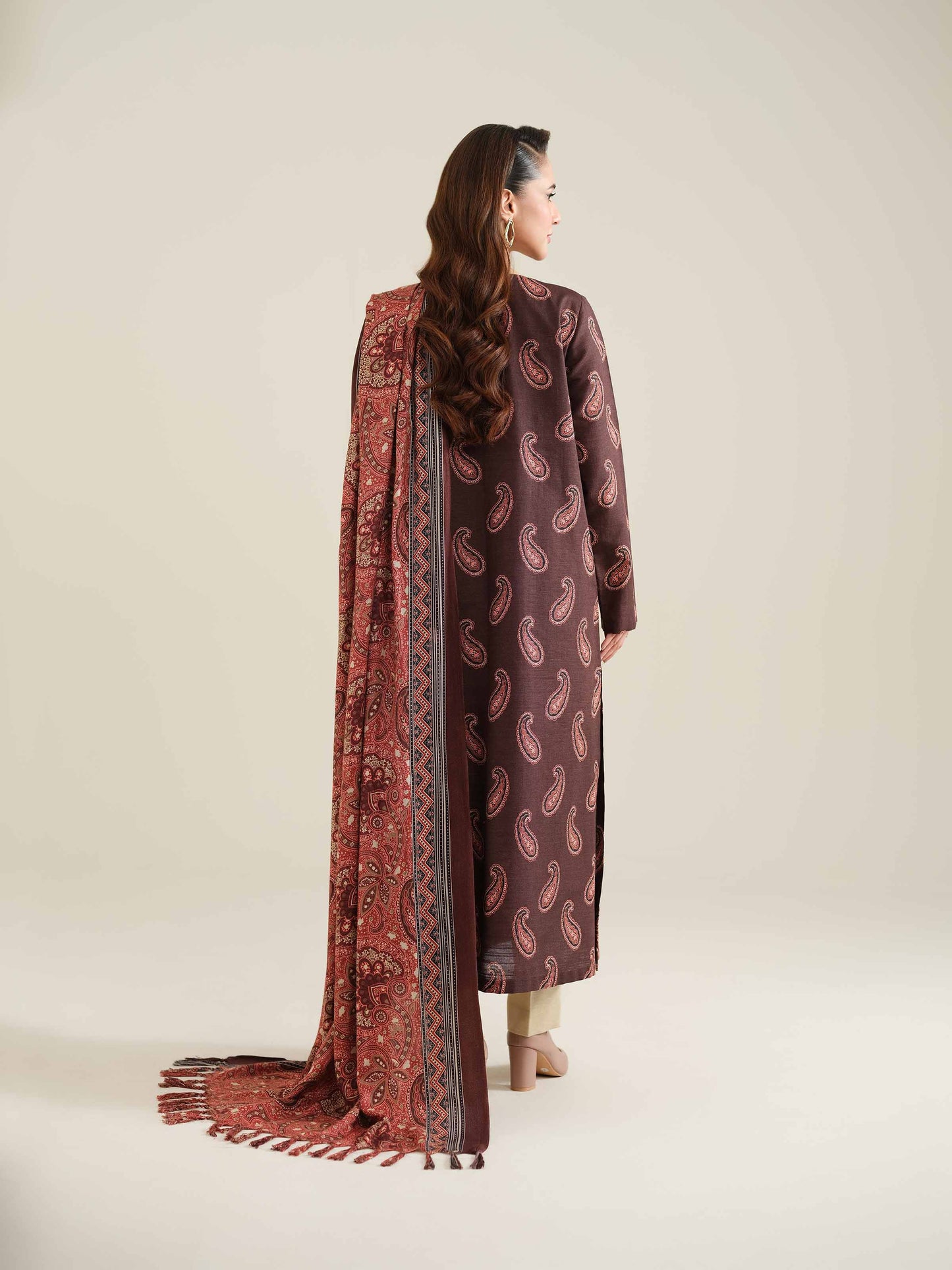 Nishaat Embroidered Khaddar Three Piece Suit NS-KHD-BR03