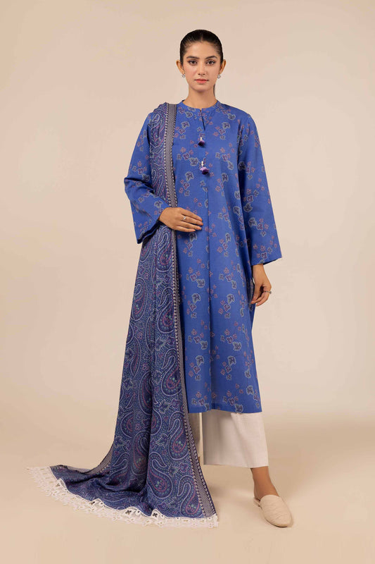 Nishaat Khaddar Three Piece Suit NS-KHD-BLU03