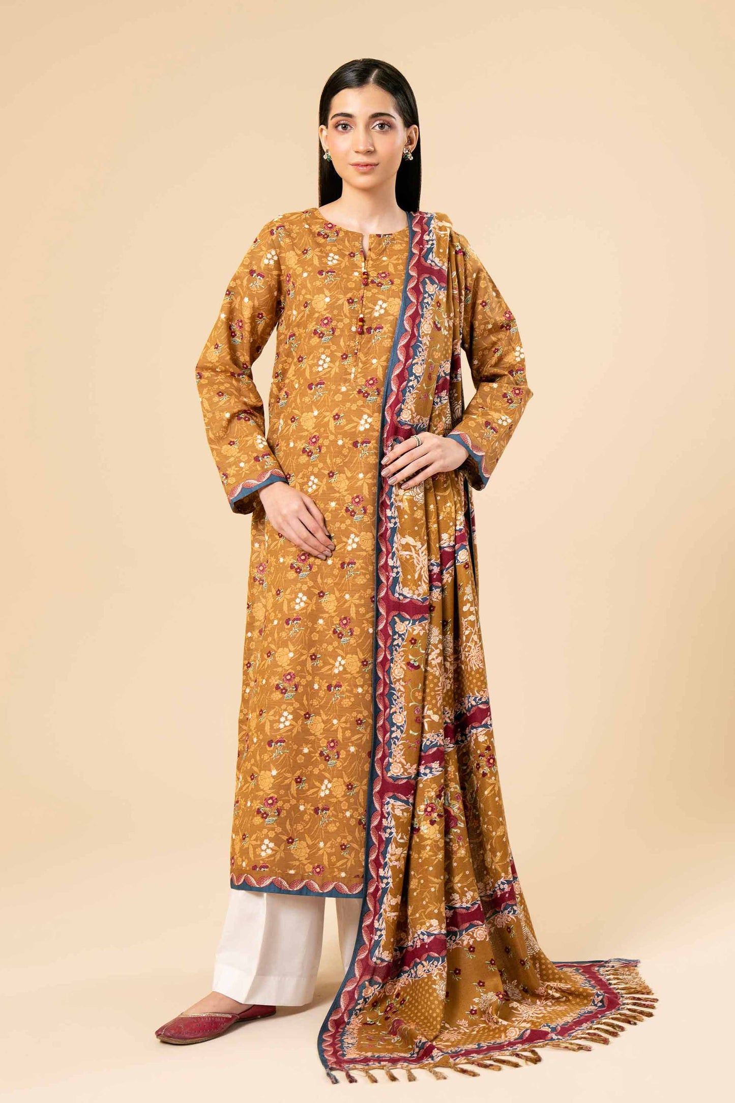 Nishaat Khaddar Three Piece Suit NS-KHD-MST01