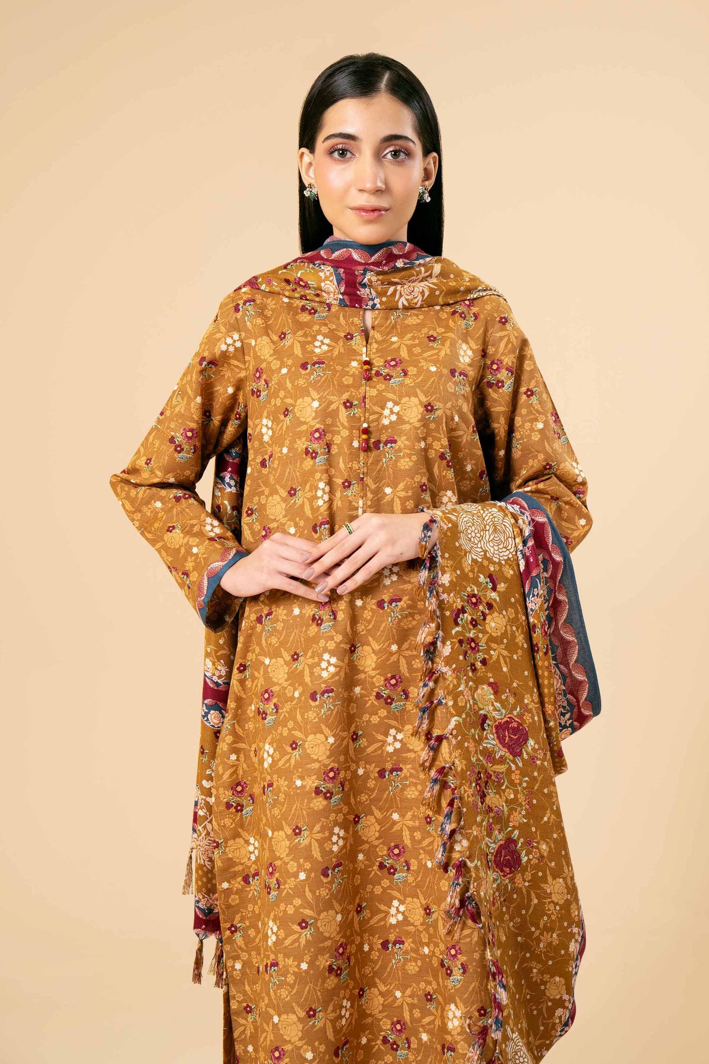 Nishaat Khaddar Three Piece Suit NS-KHD-MST01