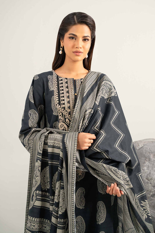 Nishat Embroidered Lawn Three Piece Suit NS-LWN-BLK02