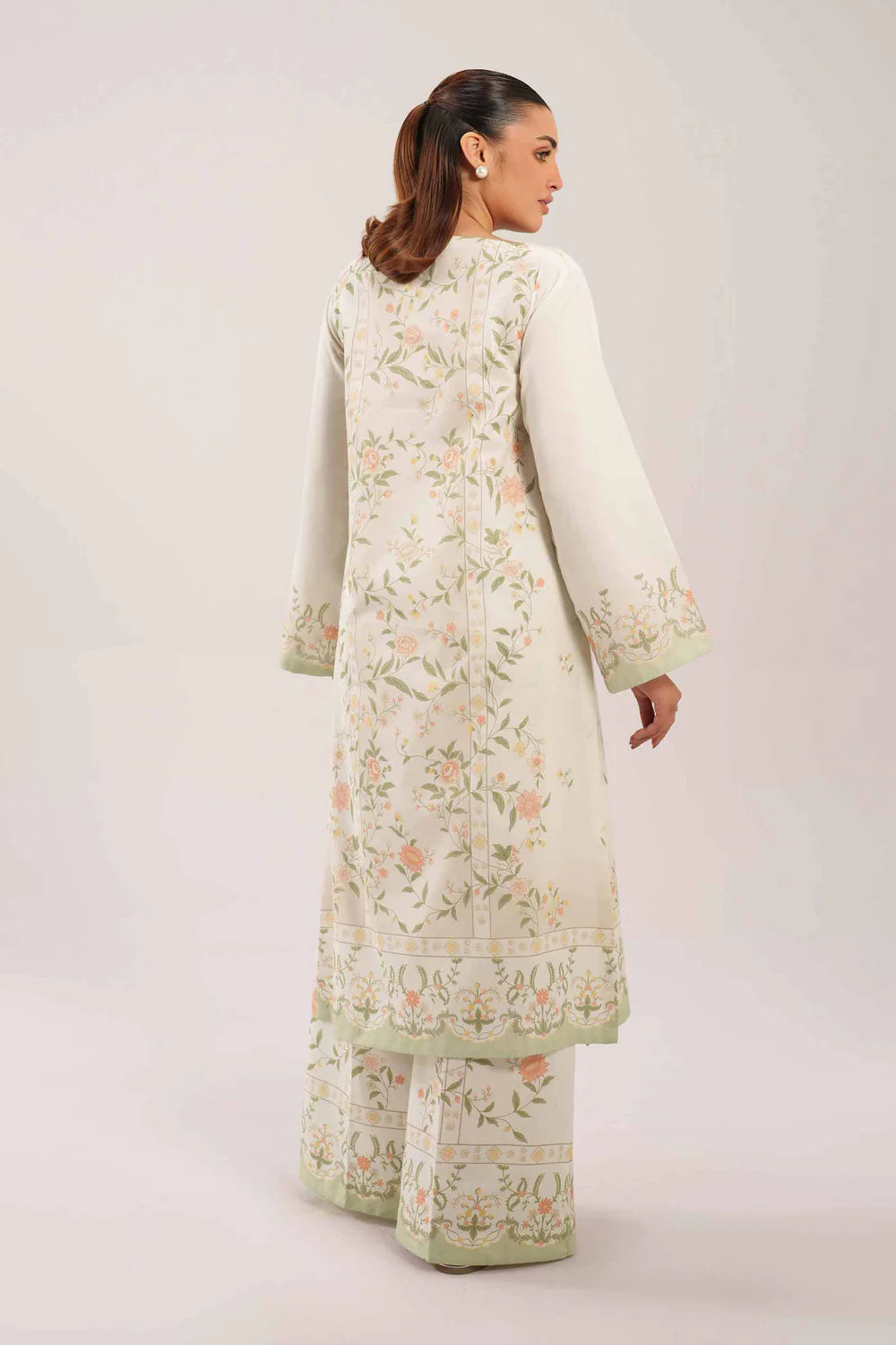 Nishat Printed Lawn Three Piece Suit NS-LWN-WHT02