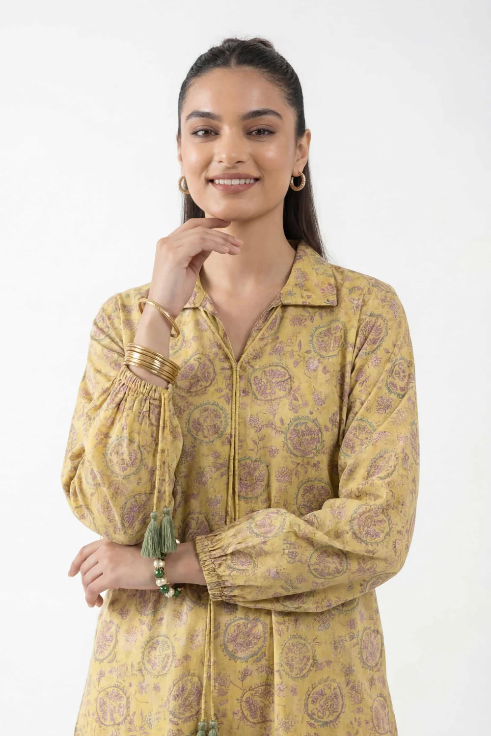 Nishat Printed Lawn Three Piece Suit NS-LWN-YL02