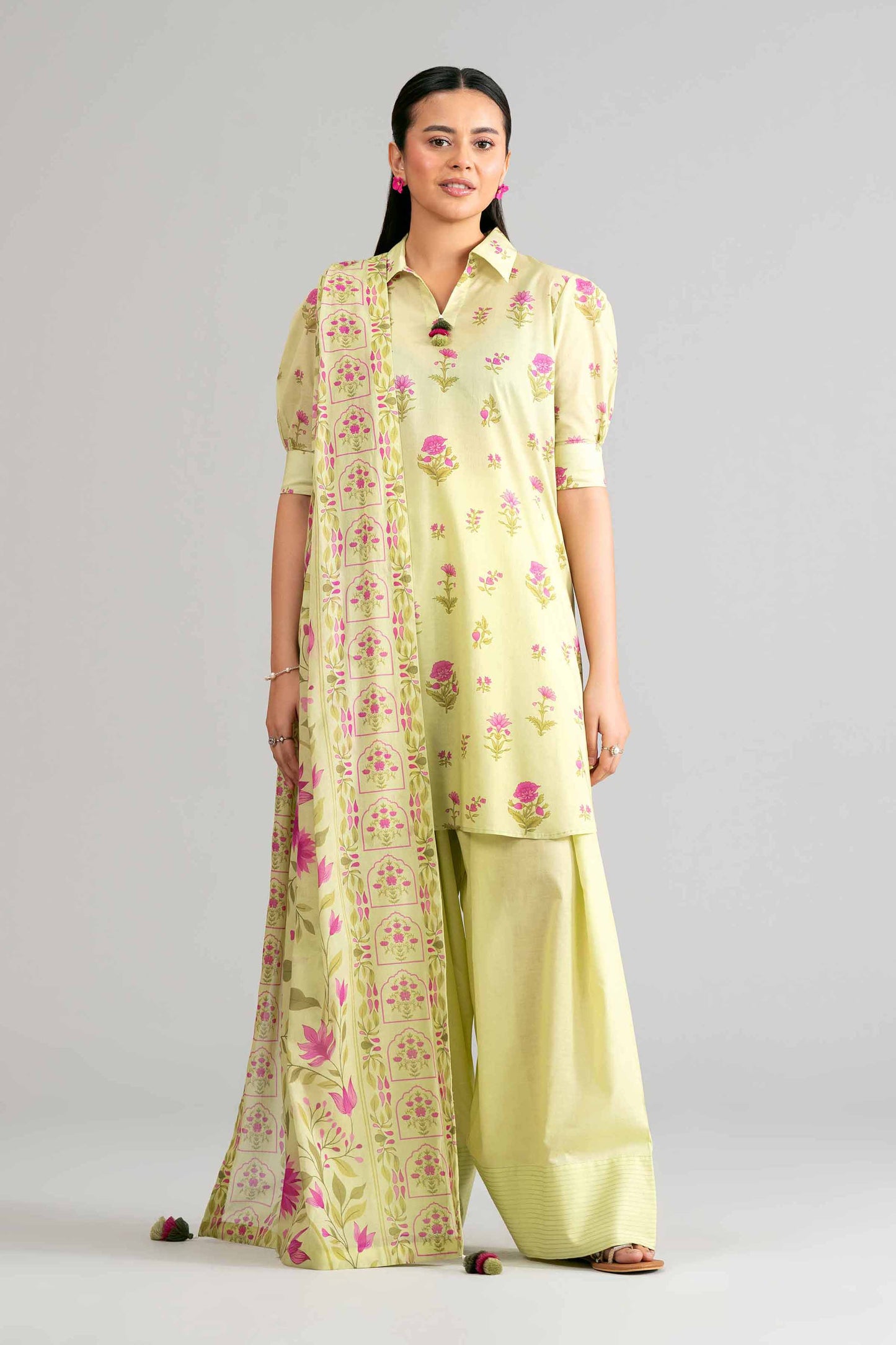 Nishat Printed Lawn Three Piece Suit NS-LWN-YL01