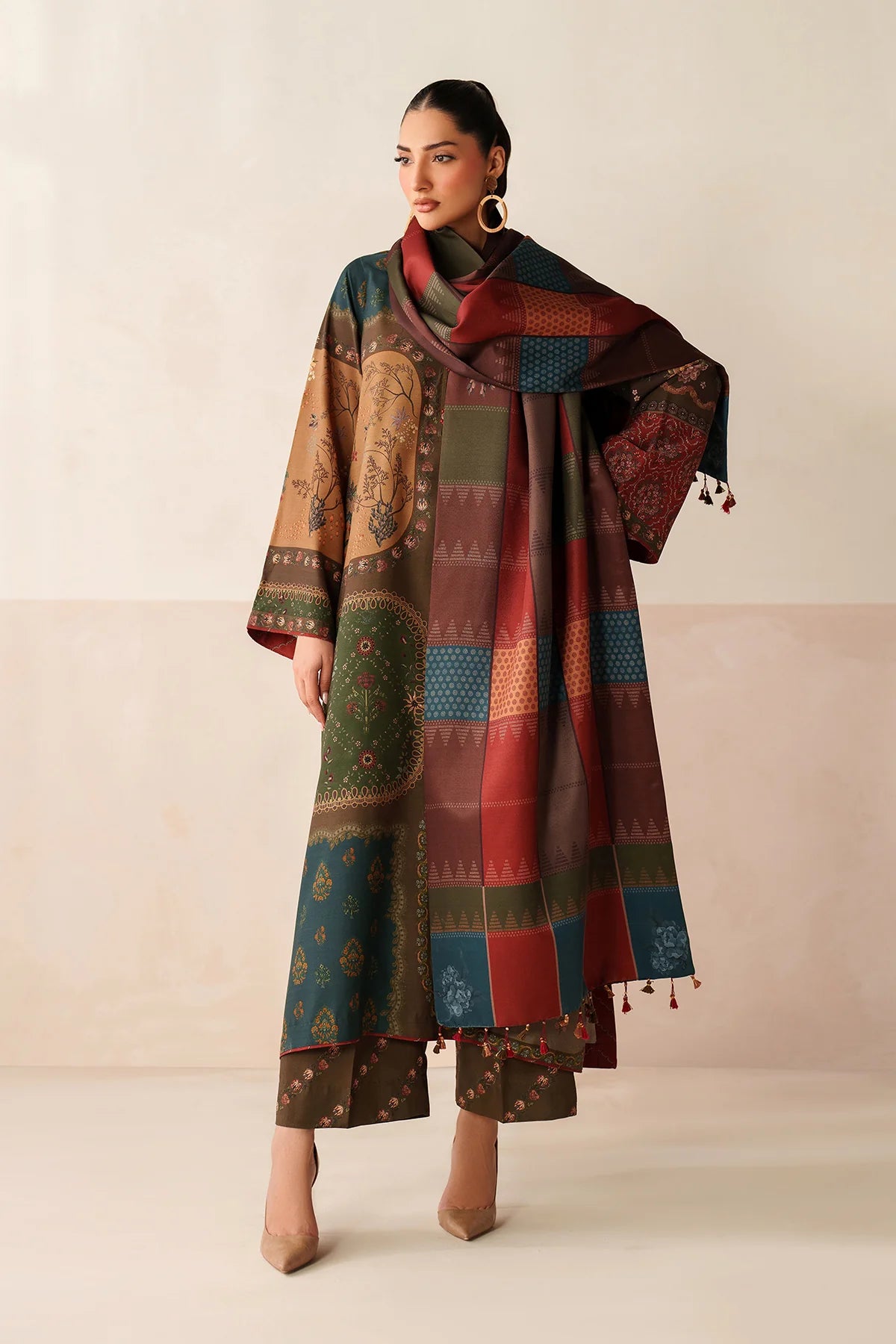 Baroque Viscose Linen Three Piece Suit BR-VC-MULT01