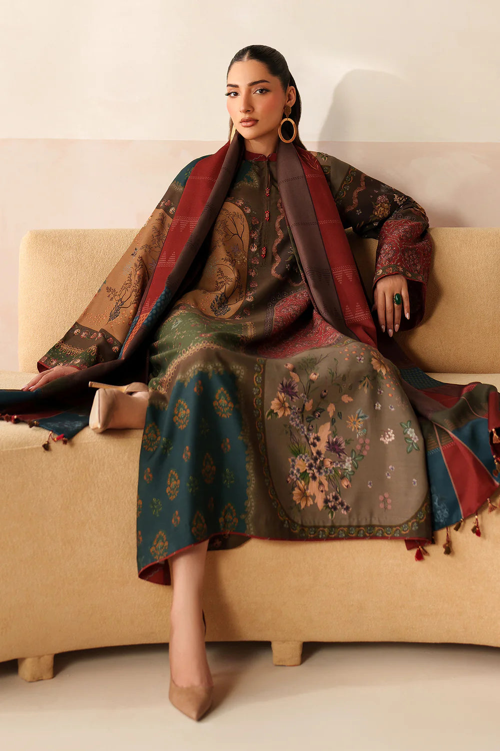 Baroque Viscose Linen Three Piece Suit BR-VC-MULT01