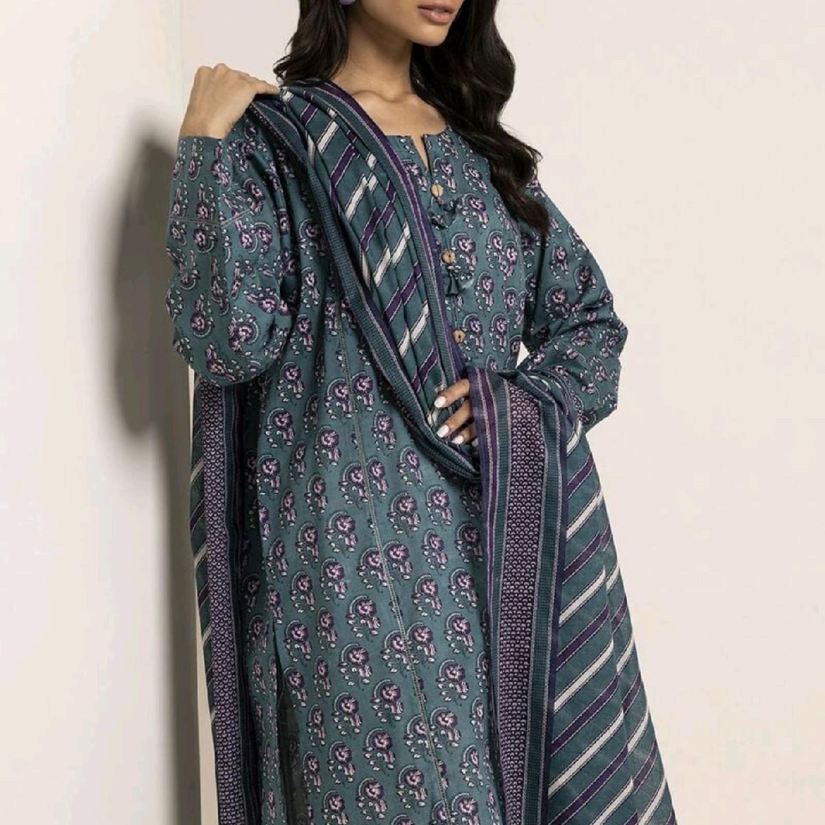 khaadi summer lawn tailored stiched Pakistani trouser kameez dupatta Traditional Clothing