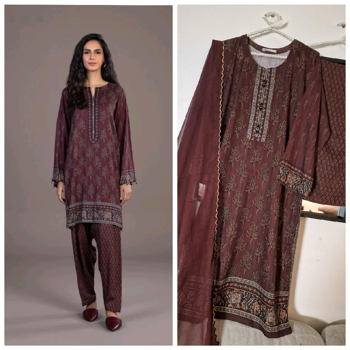 sapphire linen Pakistani tailored stiched shalwar kameez Clothing Traditional