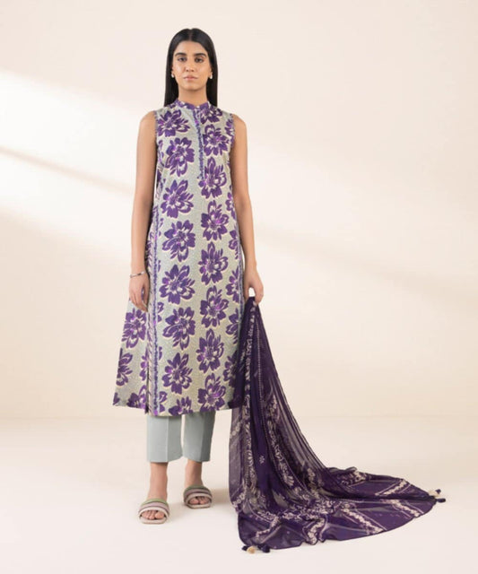 Sapphire Summer Lawn Three Piece Suit SP-LWN-GR05