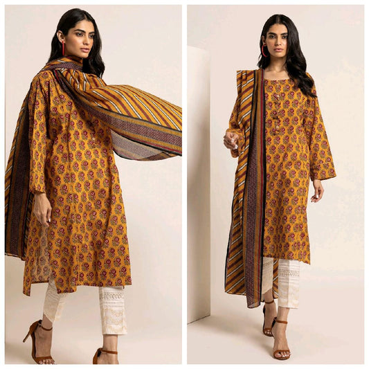 khaadi lawn Pakistani trouser dupatta kameez Traditional Clothing summer outfit