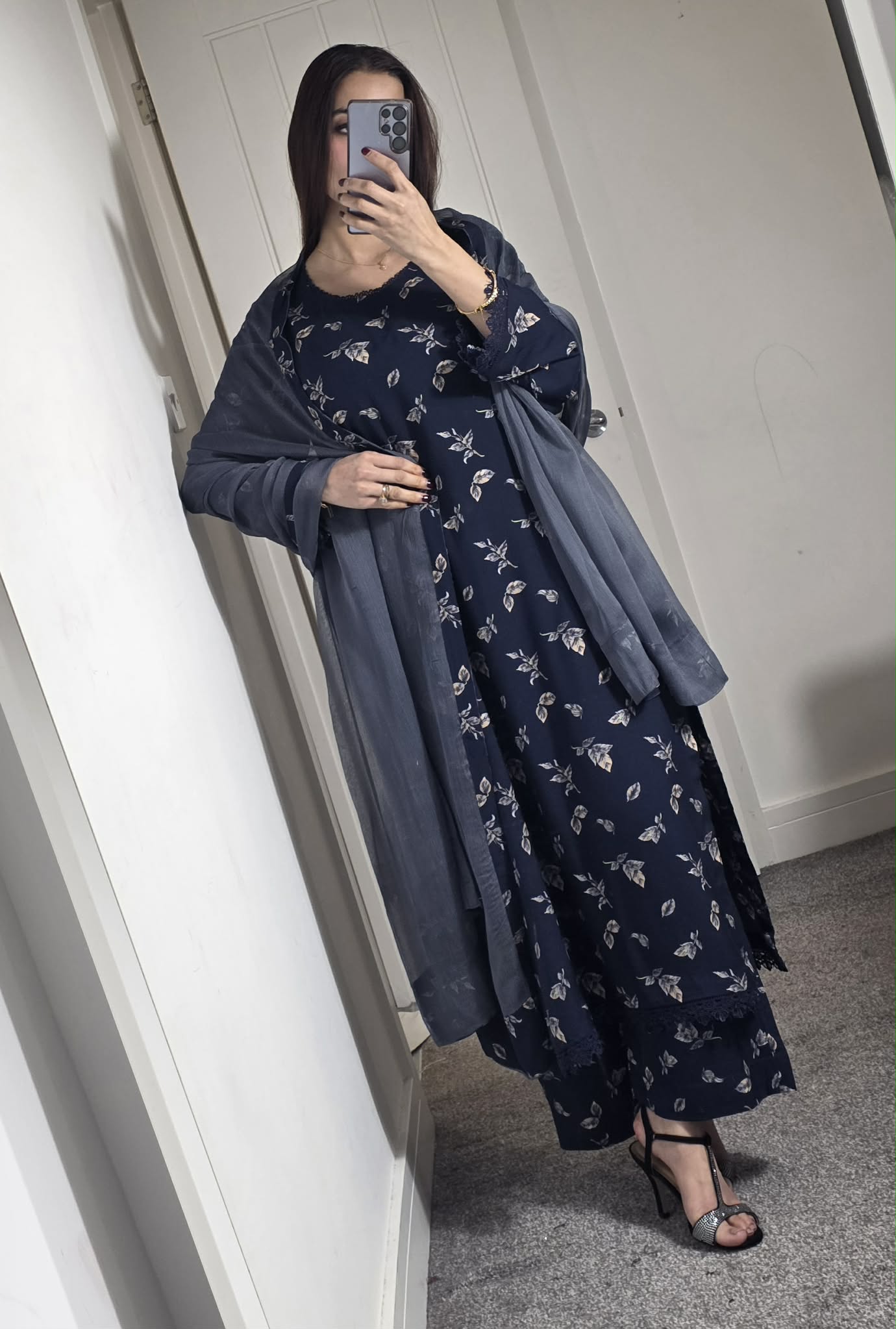 Uznau Linen Three Piece Suit UZ-LNN-BLU021