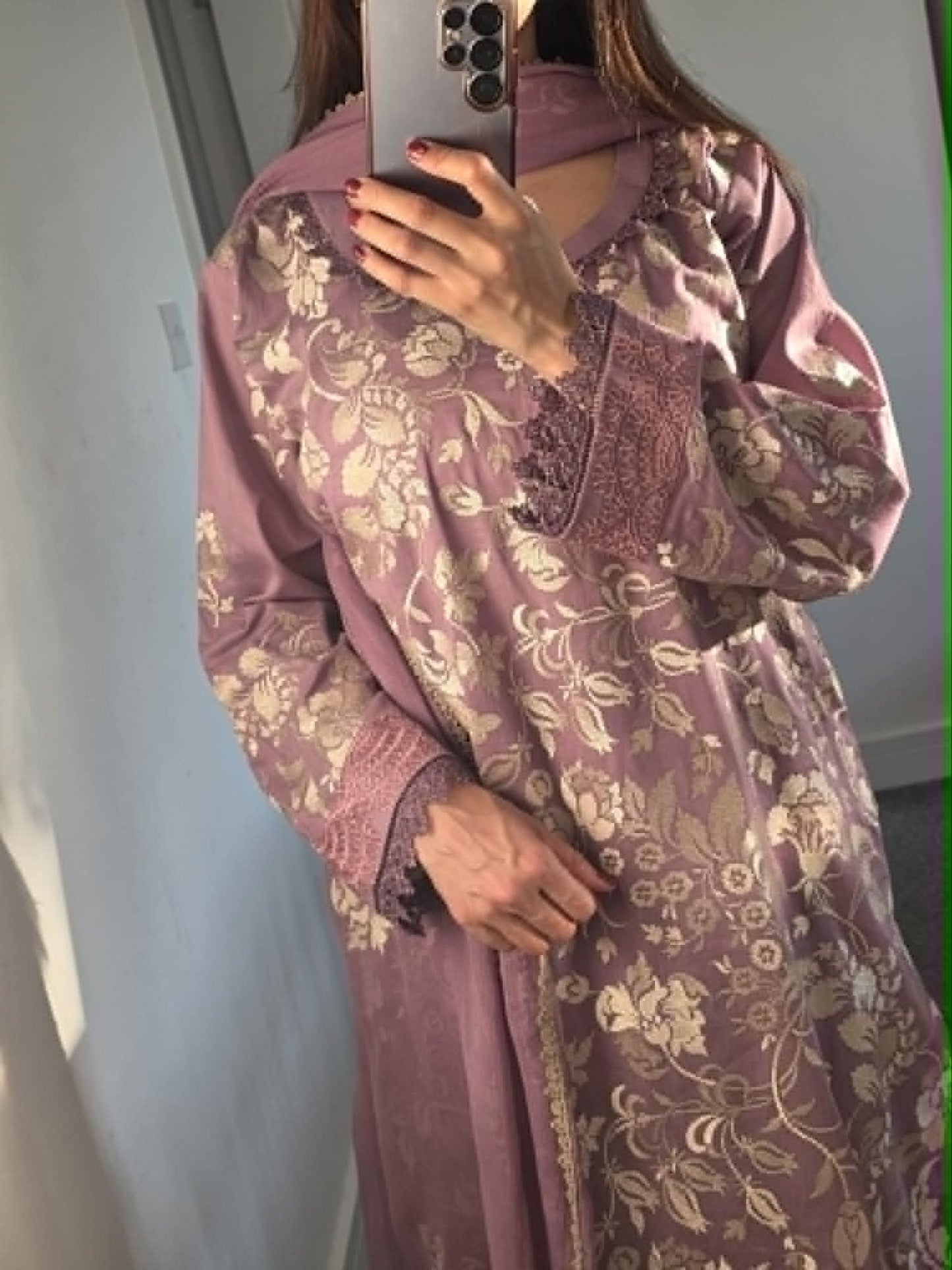 Uznau Embroidered Lawn Three Piece Suit UZ-LWN-PRP013