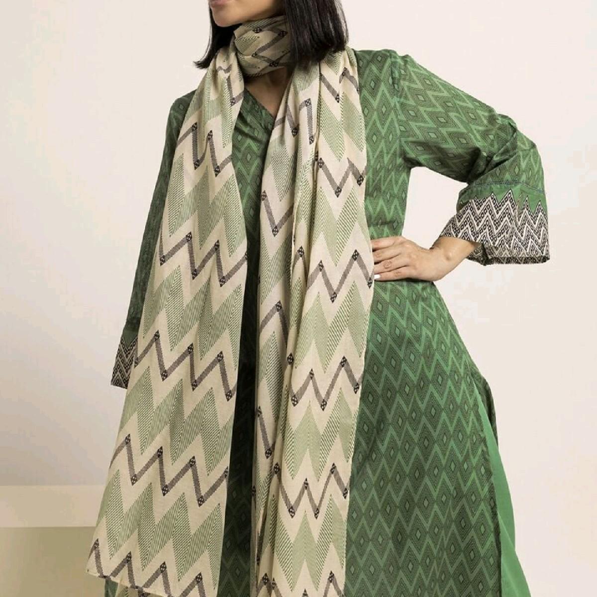 khaadi summer lawn tailored stiched Pakistani trouser kameez dupatta Traditional Clothing