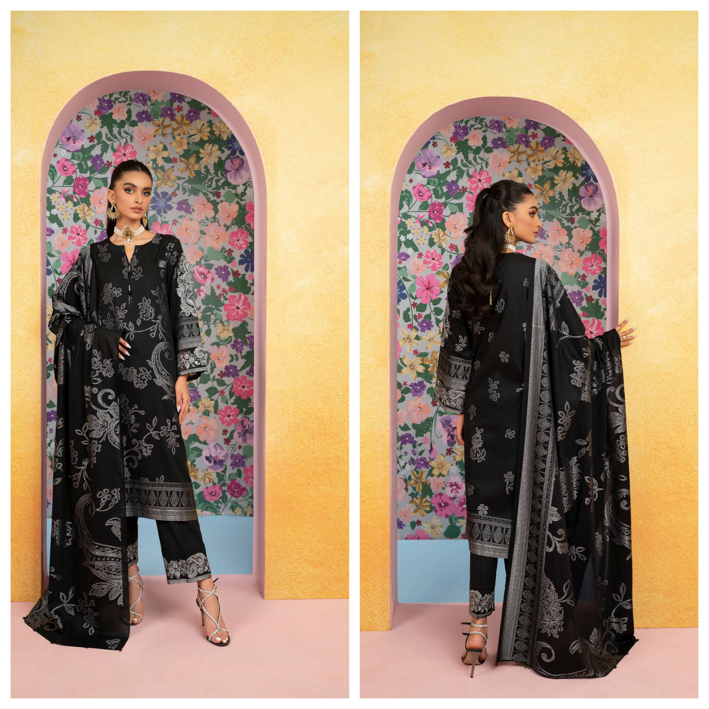 Nishaat Linen Embroidered Jacquard Suit