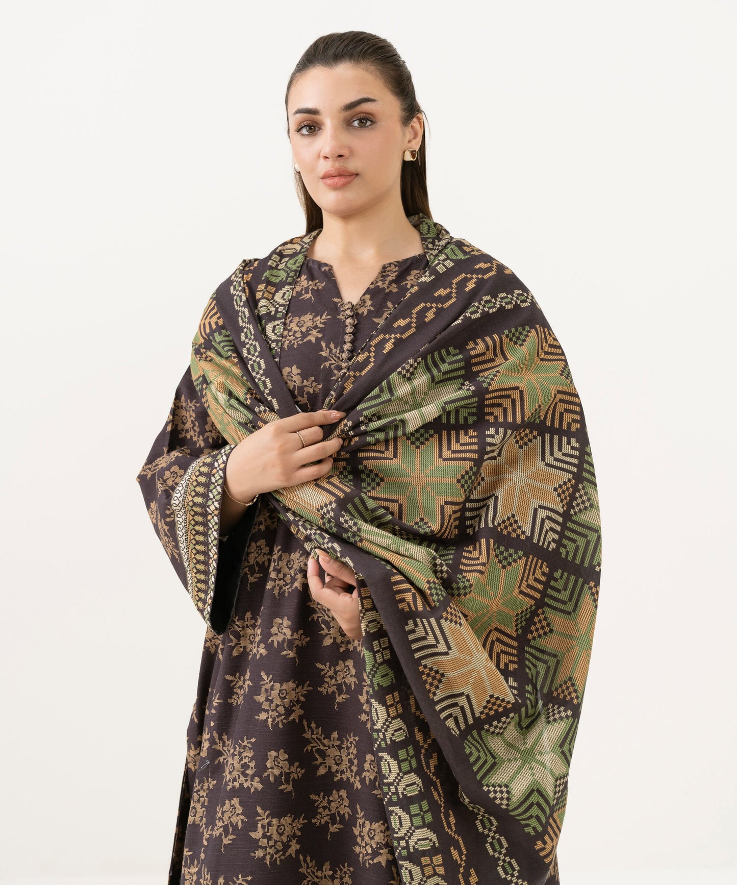 Sapphire Khaddar Three Piece Suit SP-KHD-BR06