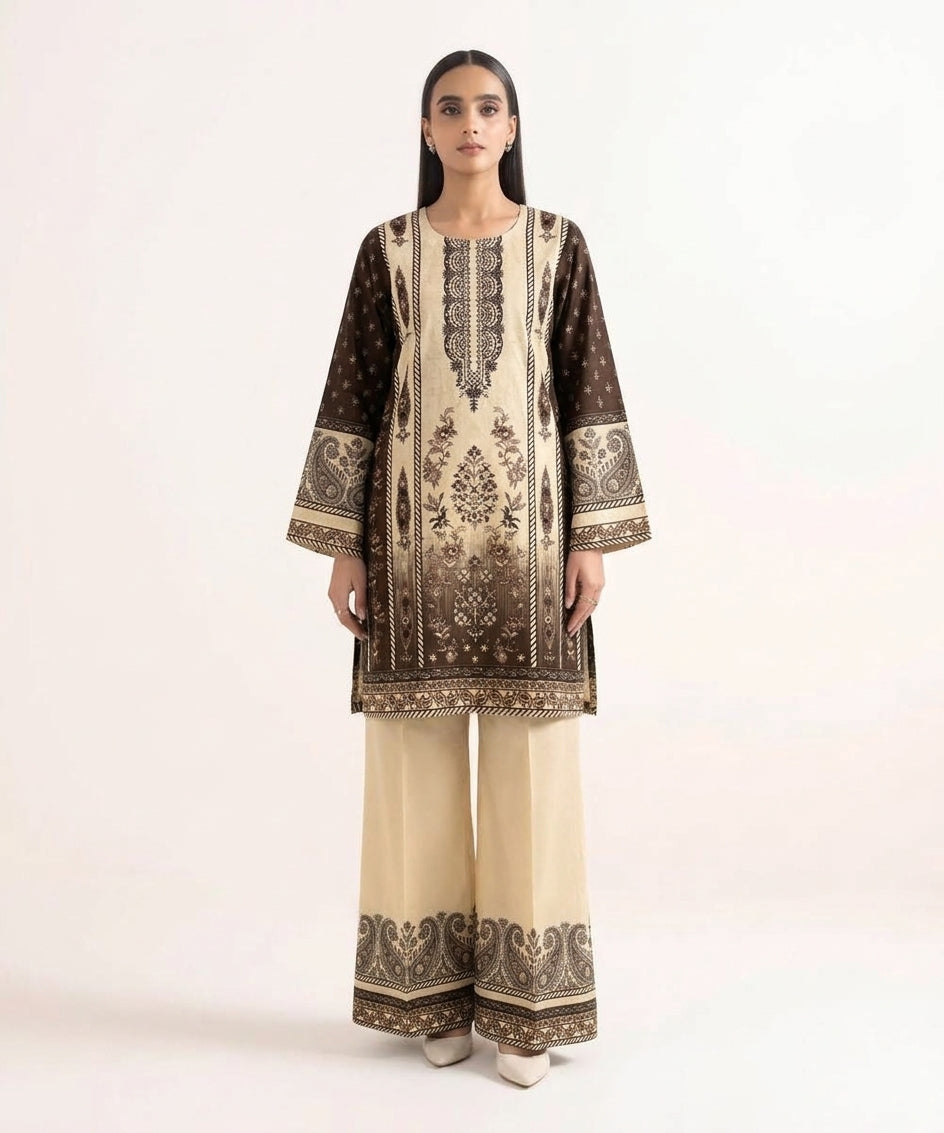 Uznau Two Piece Linen Co ord UZ-LNN-WHT016