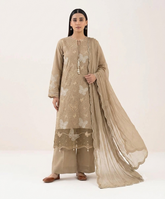 Uznau Embroidered Lawn Three Piece Suit UZ-LWN-BR09