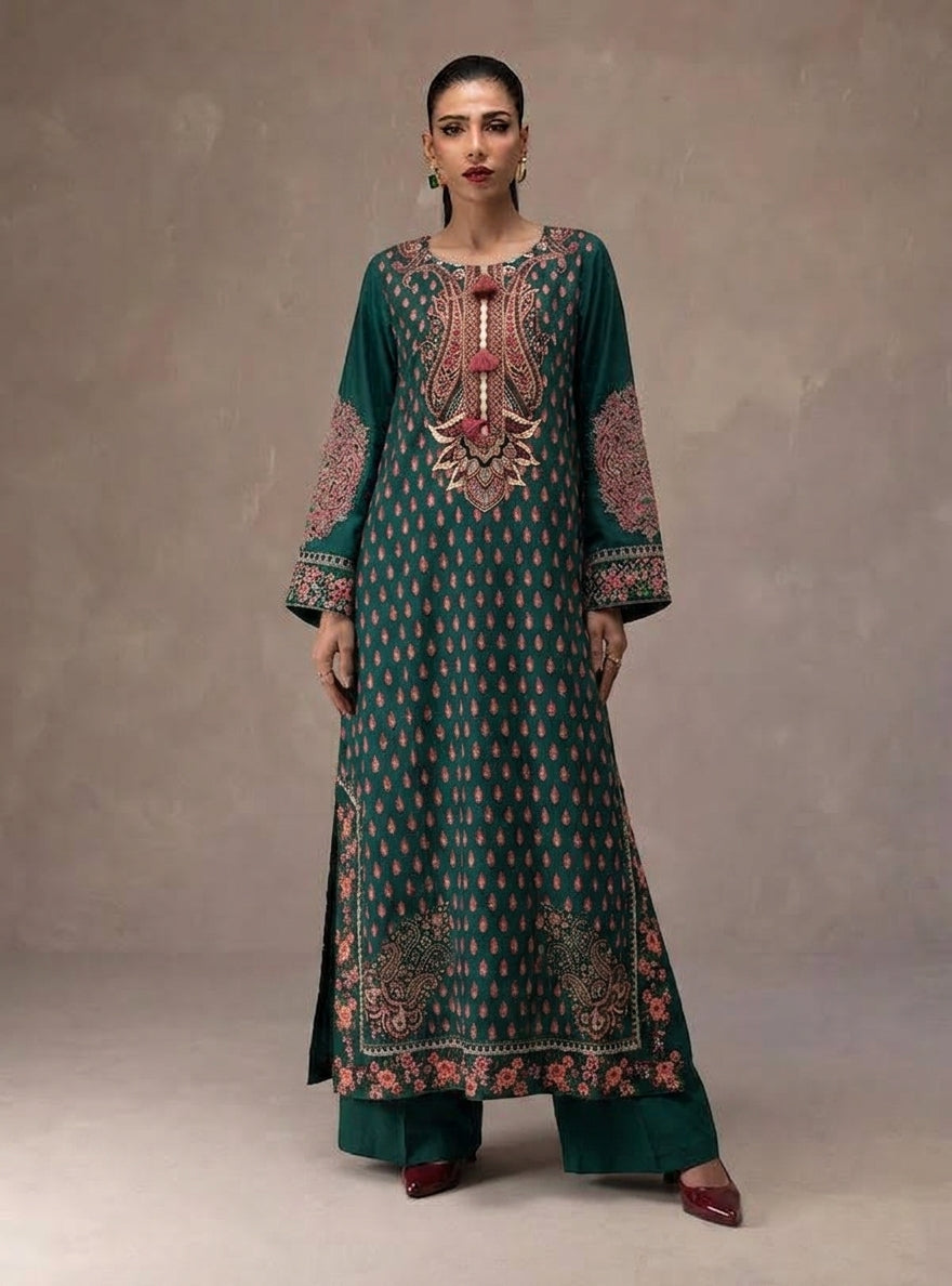 Uznau Linen Kaftan Two Piece Suit UZ-LNN-GR019