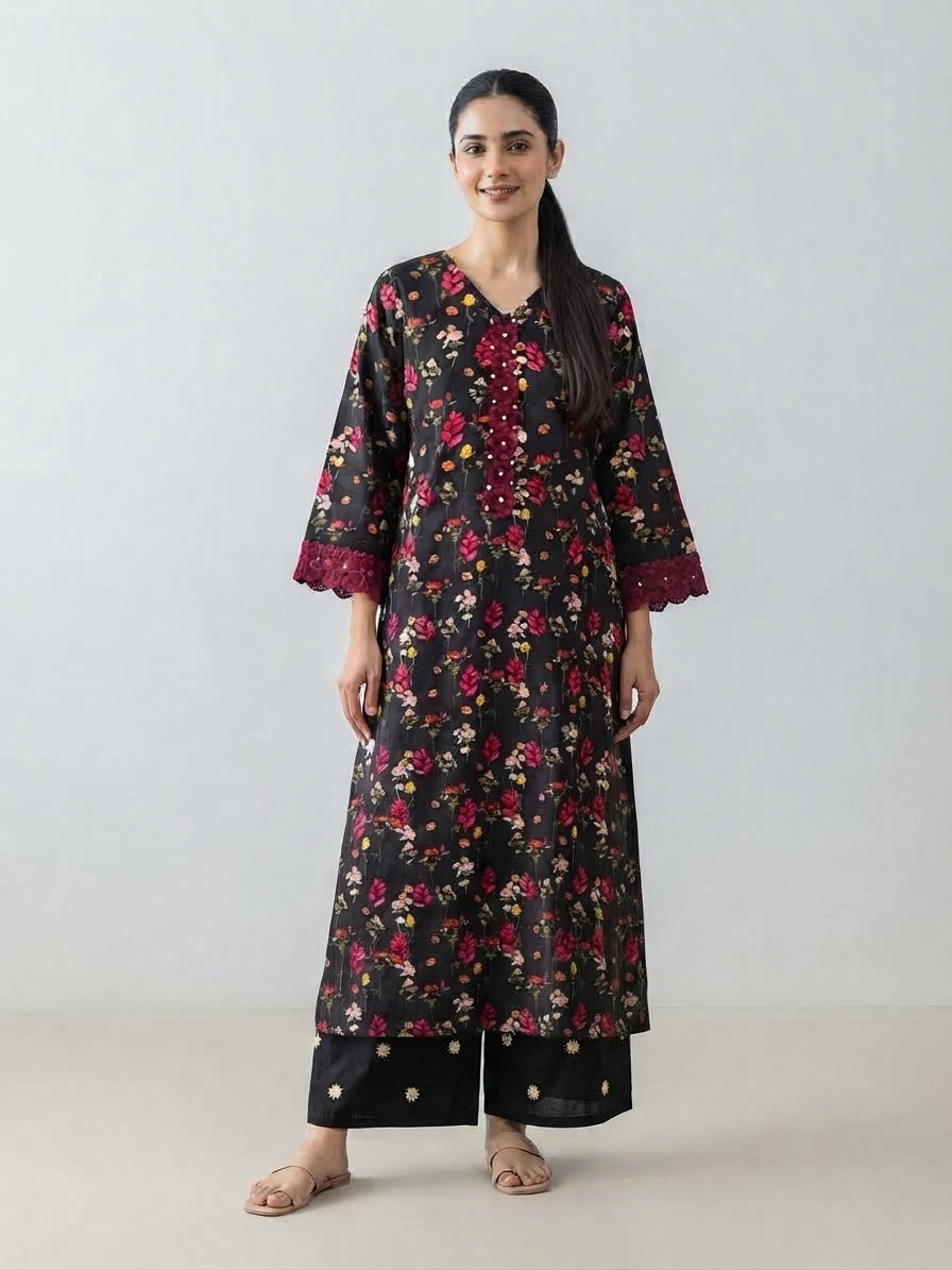 Uznau Linen Two Piece Co ord Suit UZ-LNN-RD012