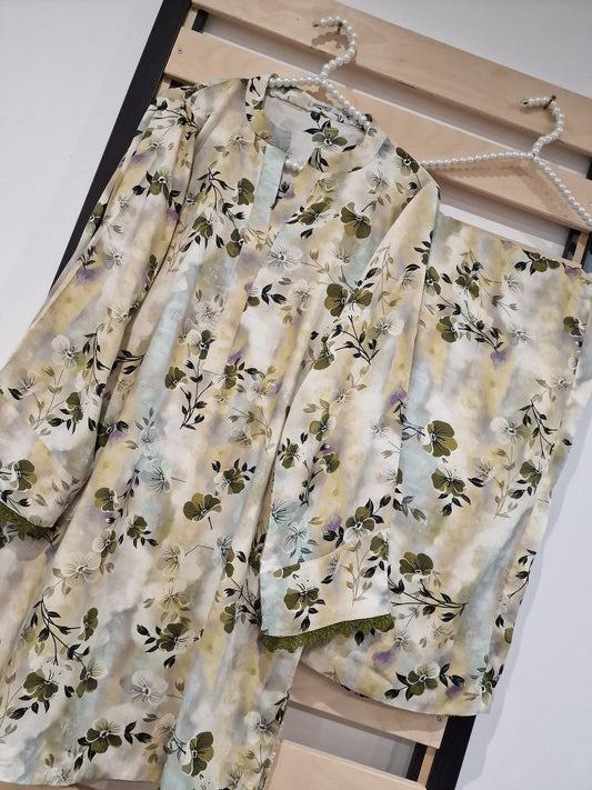 Uznau Linen Co-ord Set Two Piece UZ-LNNCO-GR01